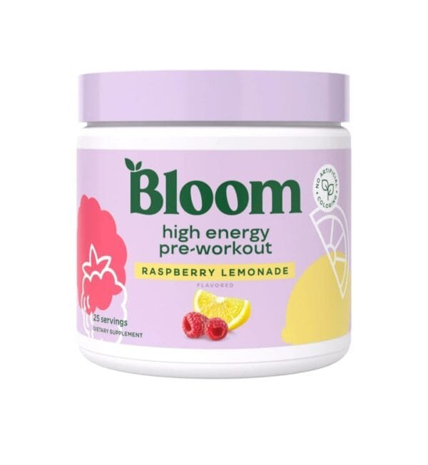 BLOOM HIGH ENERGY PRE WORKOUT RASPBERRY LEMONADE