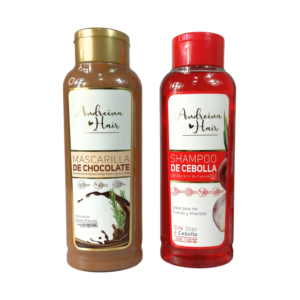 Andreina Hair l Two Pack – Shampoo Cebolla y Mascarilla de Chocolate