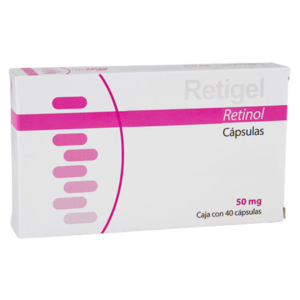 Retigel Retinol 50mg 40 Capsulas Sin Sabor