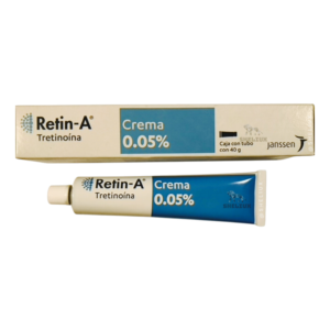 Retin‑A crema tubo celeste x 40 gramos