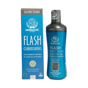Herbacol Flash l Cubre Canas Castaño Oscuro 240 ml