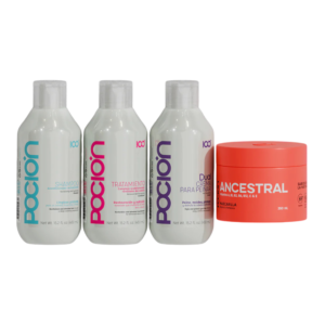 Poción Kit – Shampoo, Tratamiento, Crema y Mascarilla